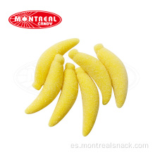 Fruta gelatina de plátano con dulces con azúcar recubierto